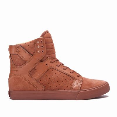 Supra SKYTOP - Miesten Matalavartiset Tennarit - Ruskea